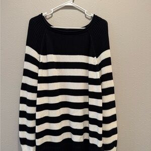 Aerie Striped Black and White Sweater